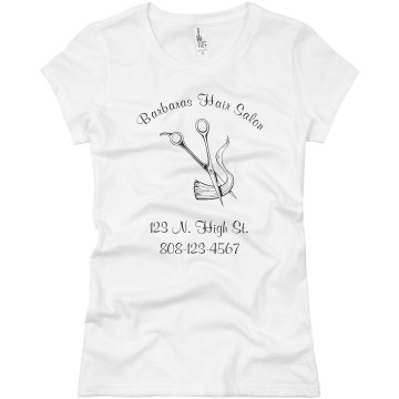 Hair Salon Business Tee Junior Fit Basic Bella Favorite Tee