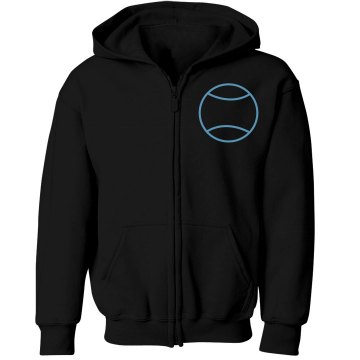 Tennis Youth Hoodie Youth Gildan Heavy Blend Full-Zip Hoodie
