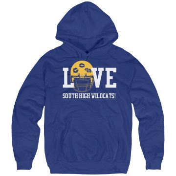 Love Football Unisex Hanes Ultimate Cotton Heavyweight Hoodie