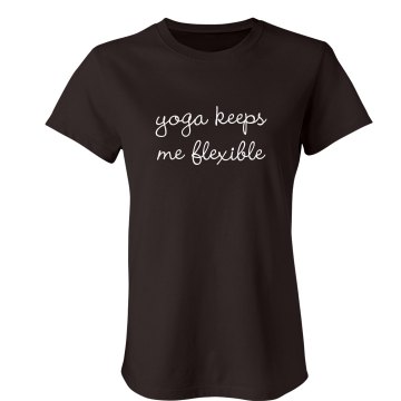 Yoga Keeps Me Flexible Junior Fit Bella Crewneck Jersey Tee