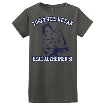We Can Beat Alzheimer's Misses Relaxed Fit Gildan Ultra Cotton Tee