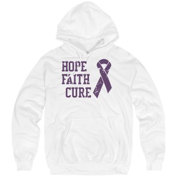 Hope Faith Cure Unisex Hanes Ultimate Cotton Heavyweight Hoodie