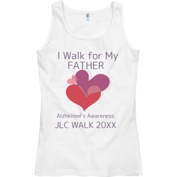 Alzheimer's Walk Tee Junior Fit Bella Sheer Longer Length Rib Tank Top