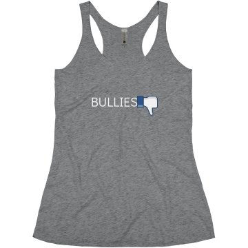 No One Likes Bullies Junior Fit Bella Triblend Racerback Tank