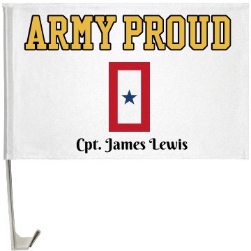 Army Proud Flag One-Sided Driver Side Car Flag