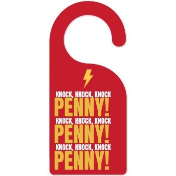 Penny and Sheldon Hanger Door Knob Hanger