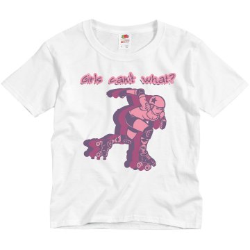 Girls Can't What? Youth Bella Girl Sheer 2-in-1 Baby Jersey Tee