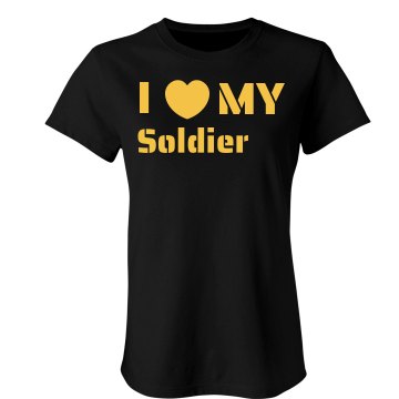 Military wife Junior Fit Bella Sheer Longer Length Rib Tee