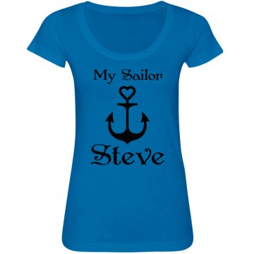 My Sailor Junior Fit Bella Sheer Longer Length Scoopneck Tee