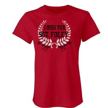 I Miss You Military Junior Fit Bella Sheer Longer Length Rib Tee