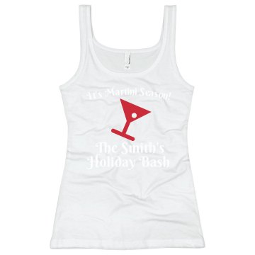Holiday Bash Junior Fit Bella Longer Length 1x1 Rib Tank Top