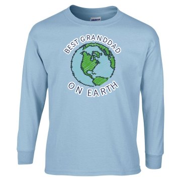 Best Granddad On Earth Unisex Gildan Ultra Cotton Long Sleeve Tee