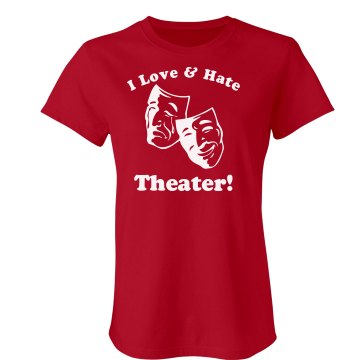 Love and Hate Theater Junior Fit Bella Sheer Longer Length Rib Tee