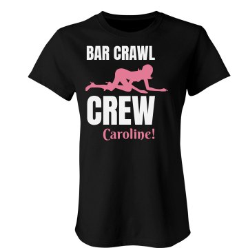 Bar Crawl Crew Junior Fit Bella Sheer Longer Length Rib Tee