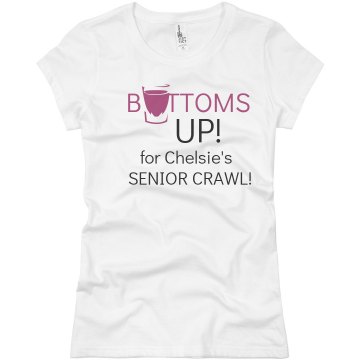 Chelsies Senior Bar Crawl Junior Fit Basic Bella Favorite Tee