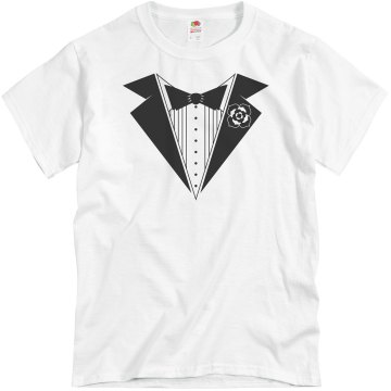 Bachelor Party Tux Unisex Basic Gildan Heavy Cotton Crew Neck Tee