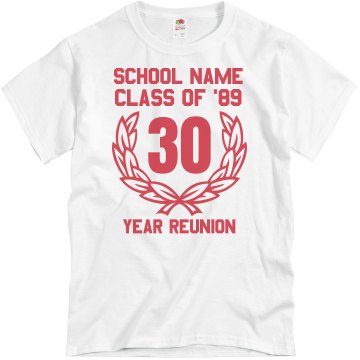 30 Year Class Reunion Unisex Basic Gildan Heavy Cotton Crew Neck Tee