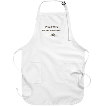 Proud Army Wife Apron Port Authority Adjustable Full Length Apron