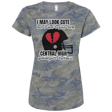 Central High Powderpuff Misses Relaxed Fit Code V Jersey Pink Camo Tee