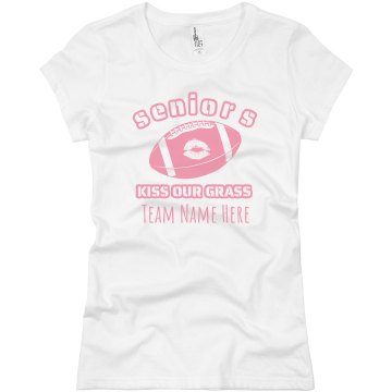 Senior Powderpuff w/ Back Junior Fit Bella Crewneck Jersey Tee