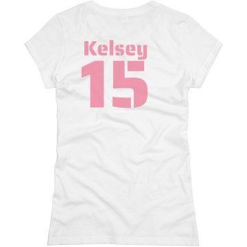 Senior Powderpuff w/ Back Junior Fit Bella Crewneck Jersey Tee