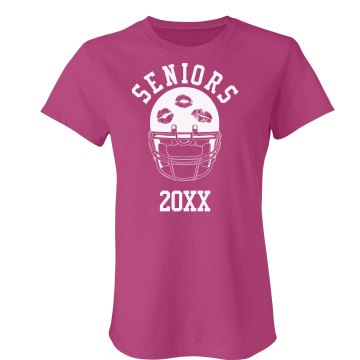 No Pads Powderpuff w/Back Junior Fit Bella Crewneck Jersey Tee
