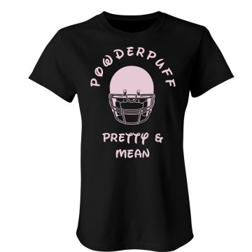 Pretty & Mean Powderpuff Junior Fit Bella Crewneck Jersey Tee