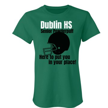 Dublin HS Powderpuff Junior Fit Bella Crewneck Jersey Tee