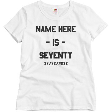 Janet Is 70 Years Old Junior Fit Basic Bella Favorite Tee