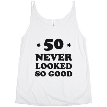 50 Never Looked So Good Junior Fit Basic Bella Favorite Tee