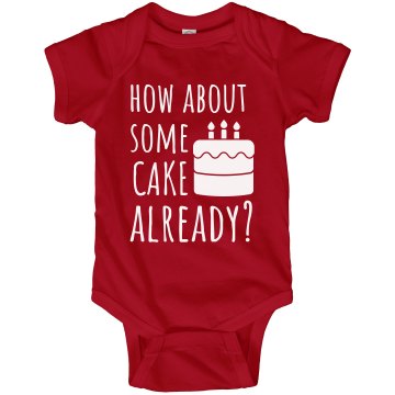 First Birthday Cake  Infant Rabbit Skins Lap Shoulder Creeper