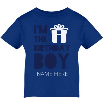 I'm The Birthday Boy Infant Rabbit Skins Lap Shoulder Tee