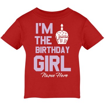 I'm The Birthday Girl Infant Rabbit Skins Lap Shoulder Tee