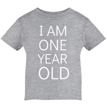 I'm One Year Old! Infant Bella Baby 2x1 Rib Tank Top
