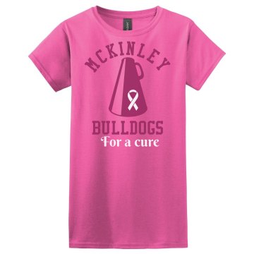 For a Cure Cheer Shirt Junior Fit Bella Crewneck Jersey Tee