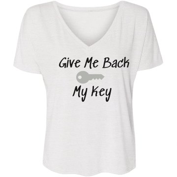 Give Me My Key Junior Fit Bella Crewneck Jersey Tee
