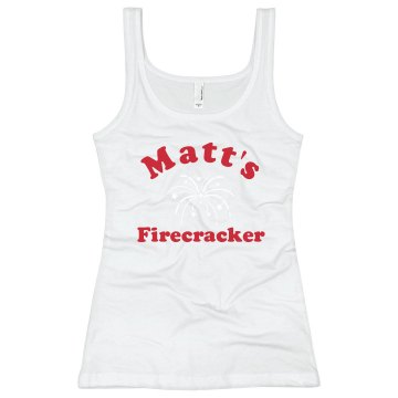 Matt's Firecracker Junior Fit Bella Longer Length 1x1 Rib Tank Top