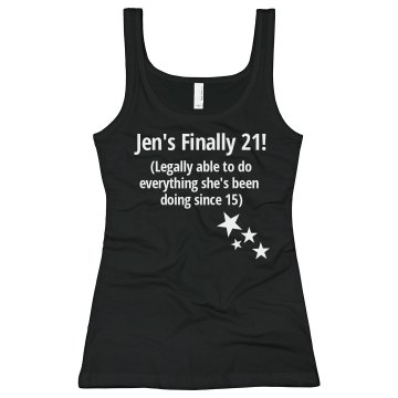 Finally 21 Junior Fit Bella Longer Length 1x1 Rib Tank Top