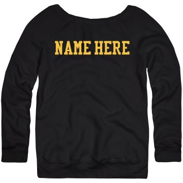 Army Girlfriend w/Back Junior Fit Bella Triblend Slouchy Wideneck Sweatshirt