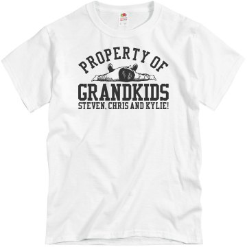 Property Of Grandkids Unisex Basic Gildan Heavy Cotton Crew Neck Tee