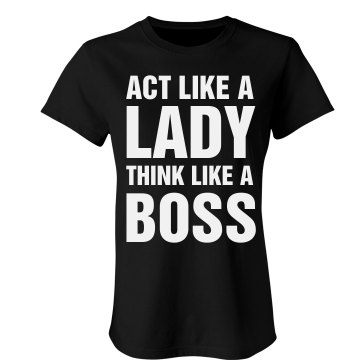Think Like A Boss Junior Fit Bella Crewneck Jersey Tee