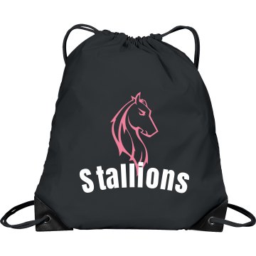 Stallions Horse Bag Port & Company Drawstring Cinch Bag