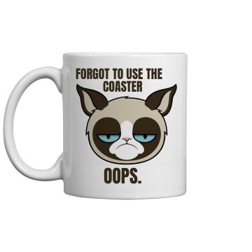 A Messy Grumpy Cat 11oz Ceramic Coffee Mug