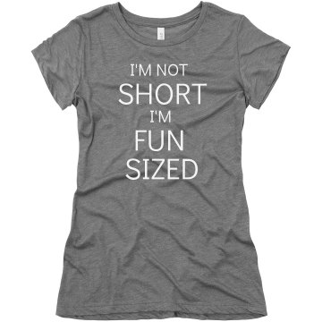 Not Short But Fun Sized Junior Fit Bella Triblend Tee
