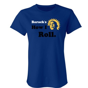 Barack's How I Roll Junior Fit Bella Crewneck Jersey Tee