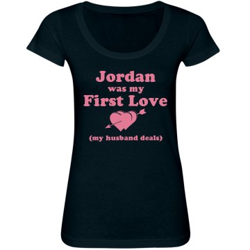 My First Love Junior Fit Bella Sheer Longer Length Scoopneck Tee