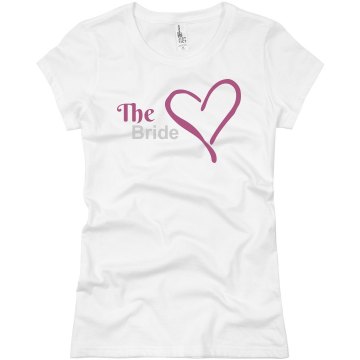 The Bride Heart Junior Fit Basic Bella Favorite Tee