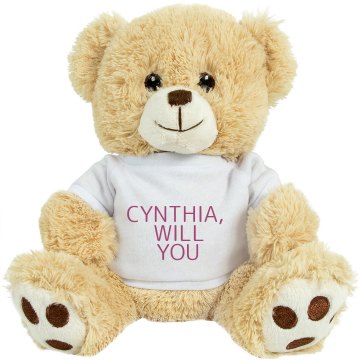 Wedding Proposal w/ Back Medium Plush Teddy Bear