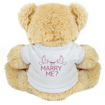 Wedding Proposal w/ Back Medium Plush Teddy Bear