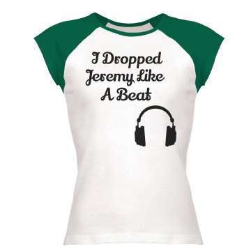 Dropped Junior Fit Bella 1x1 Rib Cap Sleeve Raglan Tee